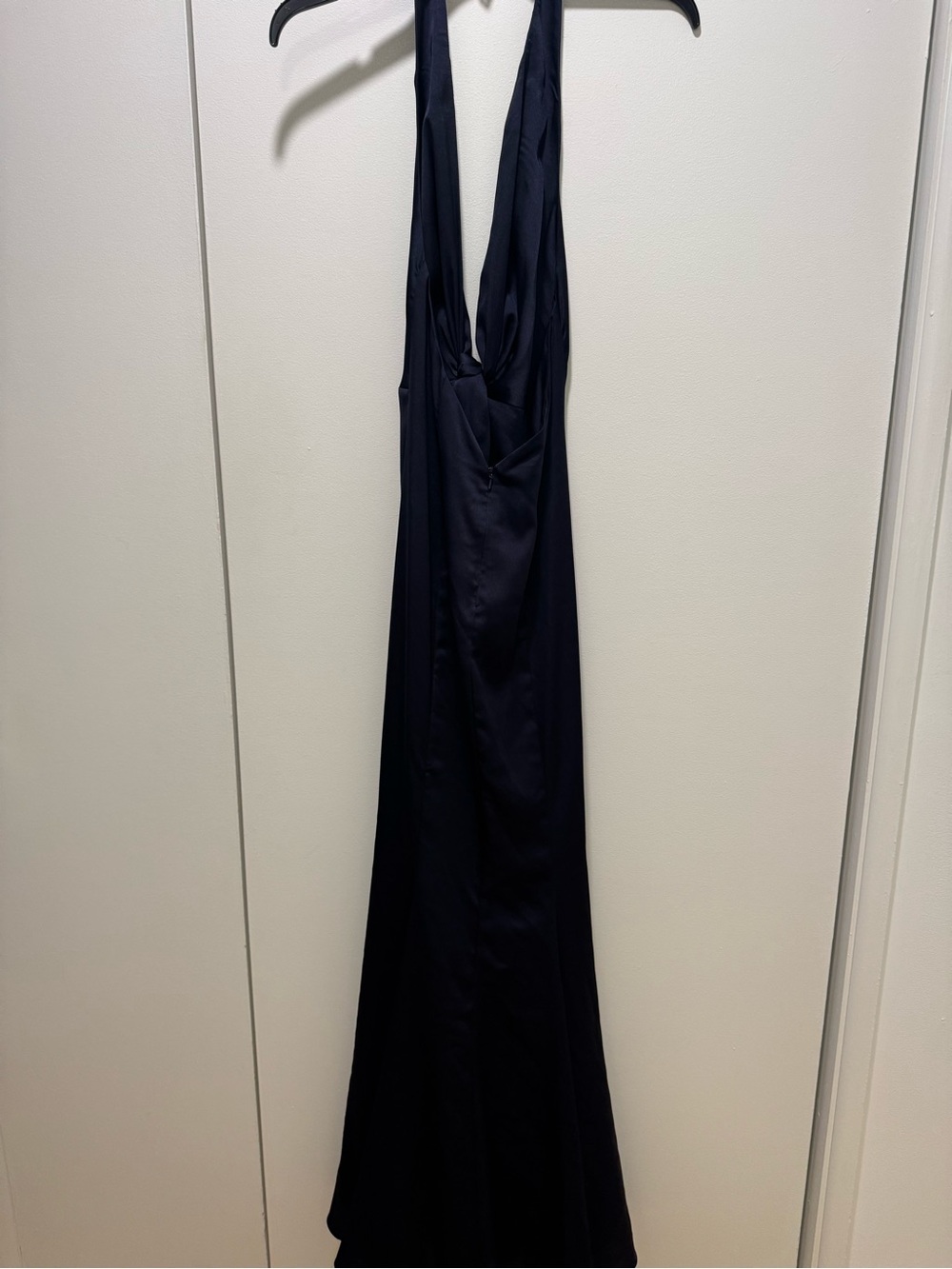 Fame and Partners Navy Halter Backless Gown - Picture 6 of 7
